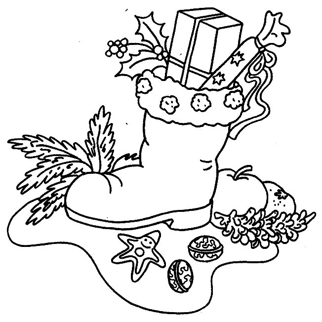 Skarpety świąteczne kolorowanki